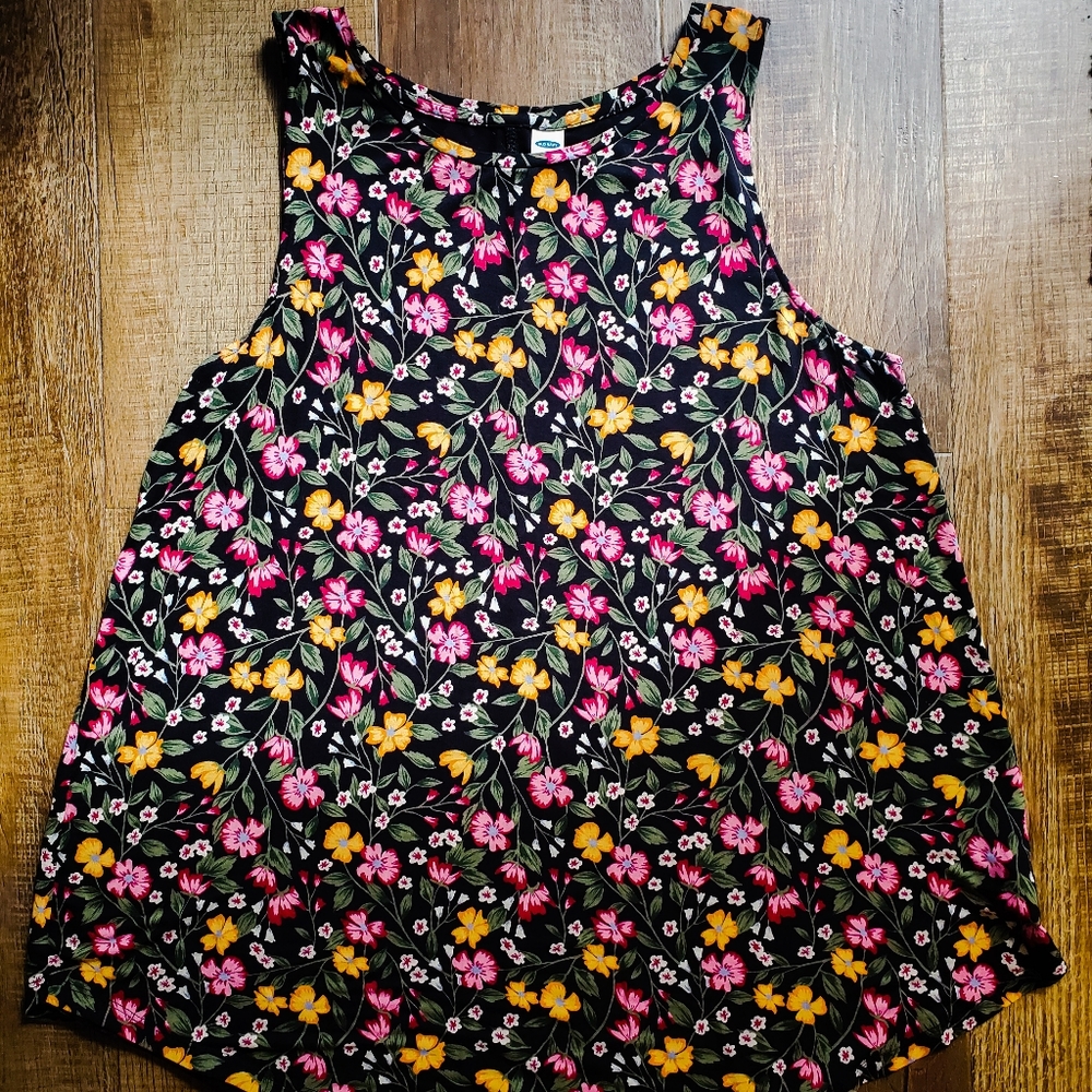 Old Navy Luxe Floral Swing Tank